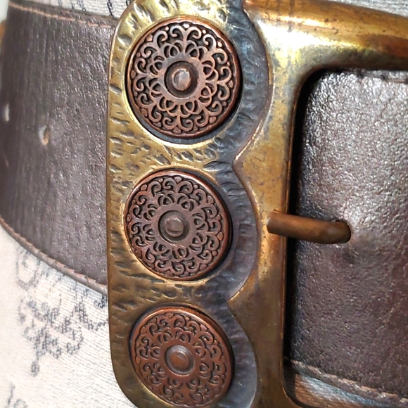 Vintage leather belt - Picture 4 of 12